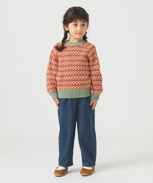 B:MING by BEAMS(ビーミングバイビームス)の「柄編みニット プルオーバー 2025FW(90~140cm)(ニット/セーター・キッズ・レッド/ネイビー・S(90-100)/L(130-140)/M(110-120))」の10枚目の写真