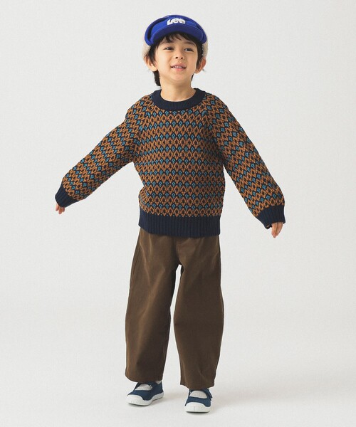 B:MING by BEAMS(ビーミングバイビームス)の「柄編みニット プルオーバー 2025FW(90~140cm)(ニット/セーター・キッズ・レッド/ネイビー・S(90-100)/L(130-140)/M(110-120))」の13枚目の写真