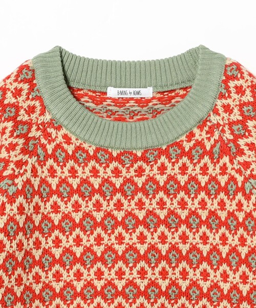 B:MING by BEAMS(ビーミングバイビームス)の「柄編みニット プルオーバー 2025FW(90~140cm)(ニット/セーター・キッズ・レッド/ネイビー・S(90-100)/L(130-140)/M(110-120))」の15枚目の写真