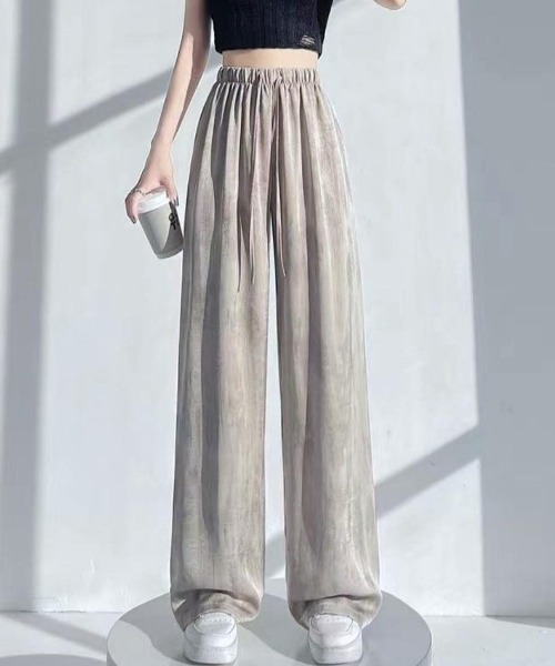 maison de LATIR(メゾンドラティール)の「ラフなのに上品見え夏服ワイドイージーパンツ(その他パンツ・レディース・ブラック/グレー/ピンク/ホワイト・FREE)」の3枚目の写真