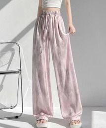 ラフなのに上品見え夏服ワイドイージーパンツ
