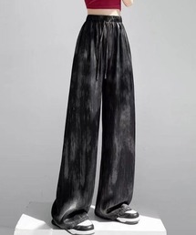 ラフなのに上品見え夏服ワイドイージーパンツ