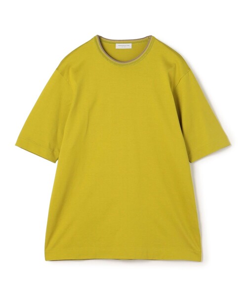 TOMORROWLAND (トゥモローランド)の「スーピマコットン ニットコンビ ハーフスリーブカットソー(Tシャツ/カットソー・メンズ・カーキ/ブラック/イエロー/ホワイト・L/M/S)」の4枚目の写真