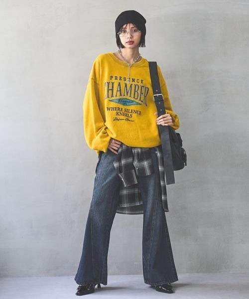 PAGEBOY（ページボーイ）の「カレッジクラフトスウェット/トレーナー（スウェット・レディース・オートミール/マスタード/チャコールグレー/レッド系その他/モスグリーン・FREE）」の13枚目の写真