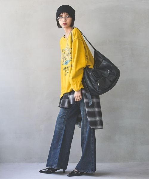 PAGEBOY（ページボーイ）の「カレッジクラフトスウェット/トレーナー（スウェット・レディース・オートミール/マスタード/チャコールグレー/レッド系その他/モスグリーン・FREE）」の15枚目の写真