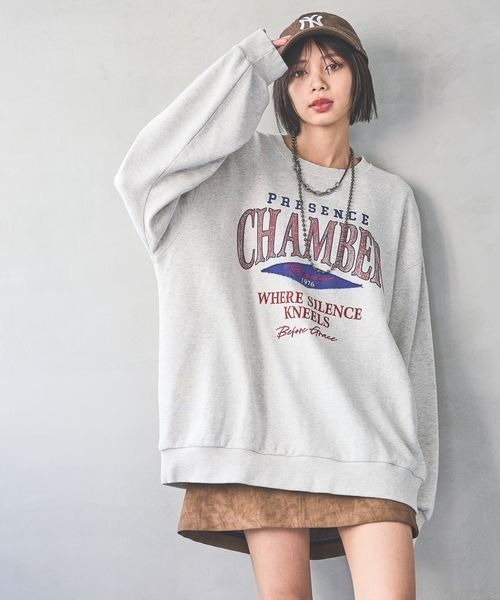 PAGEBOY（ページボーイ）の「カレッジクラフトスウェット/トレーナー（スウェット・レディース・オートミール/マスタード/チャコールグレー/レッド系その他/モスグリーン・FREE）」の12枚目の写真