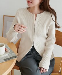 ベロアモールホックカーディガン《WEB限定カラーあり》