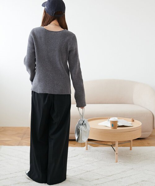 セール】ベロアモールホックカーディガン《WEB限定カラーあり