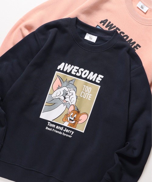 Tom&Jerry(トムアンドジェリー)の「【TOM & JERRY/トムとジェリー】裏起毛プリントスウェット(スウェット・メンズ・ピンク/スミクロ/ネイビー/オフホワイト・LARGE/MEDIUM)」の4枚目の写真