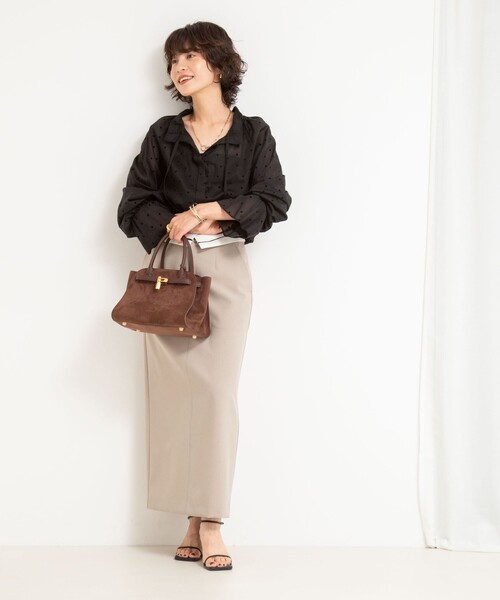 NOLLEY’S Sophi（ノーリーズソフィ）の「ドットフロッキーフリルネックブラウス（シャツ/ブラウス・レディース・ブラック系その他/ホワイト系その他2・38）」の16枚目の写真
