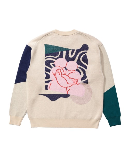 TXA(ティーエックスエー)の「前田豆コ Jacquard Sweater(ニット/セーター・メンズ・ベージュ/ブラック・2/1)」の4枚目の写真