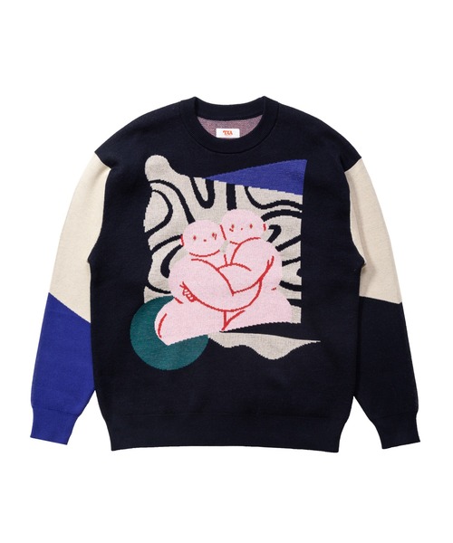TXA(ティーエックスエー)の「前田豆コ Jacquard Sweater(ニット/セーター・メンズ・ベージュ/ブラック・2/1)」の7枚目の写真