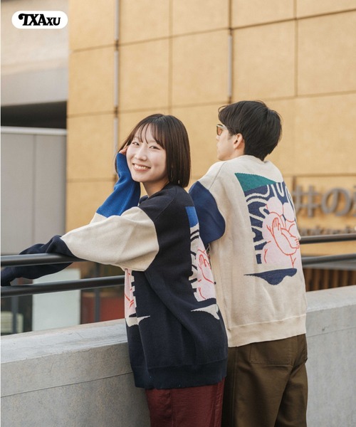 TXA(ティーエックスエー)の「前田豆コ Jacquard Sweater(ニット/セーター・メンズ・ベージュ/ブラック・2/1)」の9枚目の写真