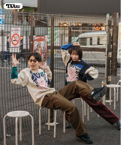 TXA(ティーエックスエー)の「前田豆コ Jacquard Sweater(ニット/セーター・メンズ・ベージュ/ブラック・2/1)」の19枚目の写真