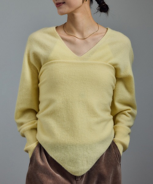 カシミヤVネックプルオーバー［セットアップ対応］（ニット/セーター