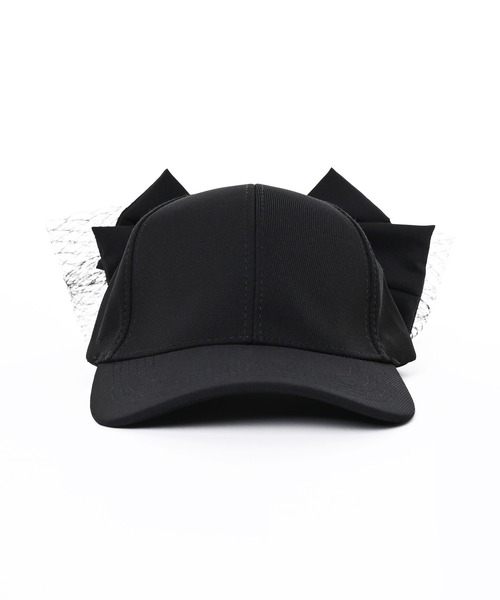 Narcissus（ナルシス）の「リボンメッシュキャップ（キャップ・レディース・ブラック/ホワイト・FREE）」の6枚目の写真