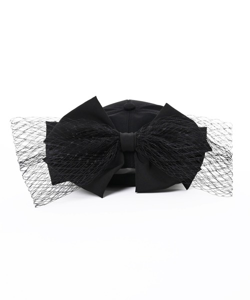 Narcissus（ナルシス）の「リボンメッシュキャップ（キャップ・レディース・ブラック/ホワイト・FREE）」の7枚目の写真