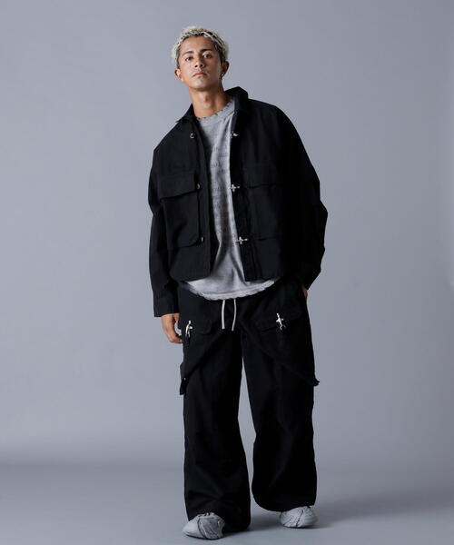 DANKE SCHON(ダンケシェーン)の「DankeSchon/ダンケシェーン/RIPSTOP CARGO SHIRTS(シャツ/ブラウス・メンズ・ブラック/グレー・S/M/L)」の8枚目の写真