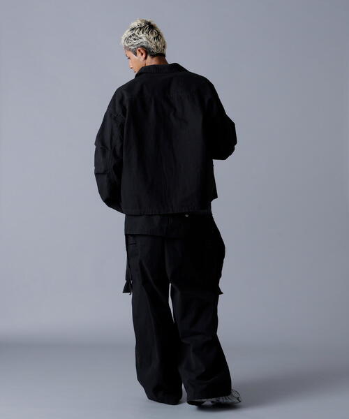 DANKE SCHON(ダンケシェーン)の「DankeSchon/ダンケシェーン/RIPSTOP CARGO SHIRTS(シャツ/ブラウス・メンズ・ブラック/グレー・S/M/L)」の9枚目の写真