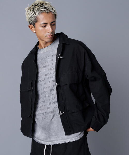 【新品未使用】SHELDON CARGO JACKET M 韓国限定 DankeSchon/ダンケシェーン/RIPSTOP CARGO SHIRTS（シャツ/ブラウス