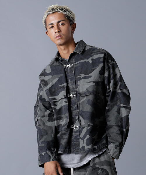DANKE SCHON(ダンケシェーン)の「DankeSchon/ダンケシェーン/RIPSTOP CARGO SHIRTS(シャツ/ブラウス・メンズ・ブラック/グレー・S/M/L)」の4枚目の写真