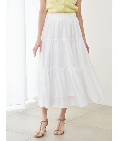 セール】ニットベスト×ティアードスカートセット（ワンピース