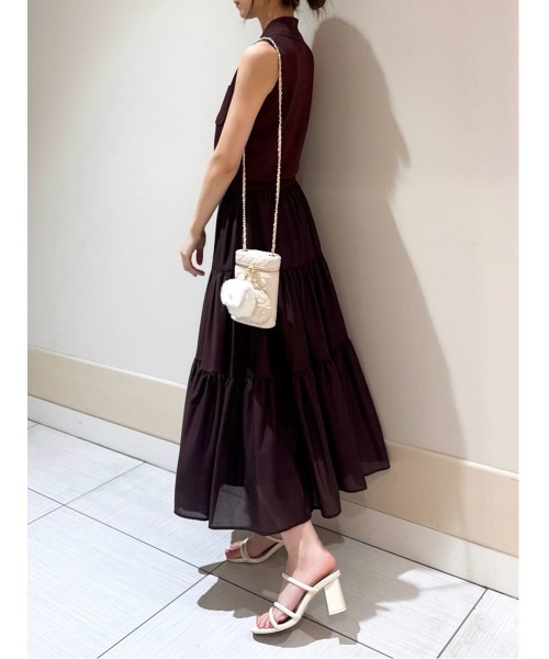 ニットベスト×ティアードスカートセット（ワンピース）｜SNIDEL