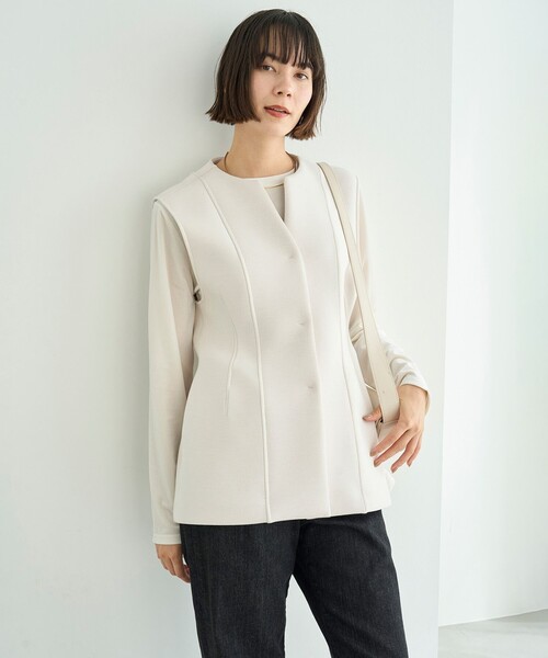 UNFILO(アンフィーロ)の「ストレッチ ベロアロンT(Tシャツ/カットソー・レディース・アイボリー系/ダルブルー系/ダークブラウン系・X-LARGE)」の9枚目の写真