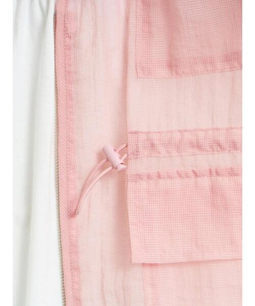 SM2（エスエムツー）の「シアーナイロンジップベスト（ベスト・レディース・ピンク/オフホワイト/カーキ/ブラック・F）」の9枚目の写真