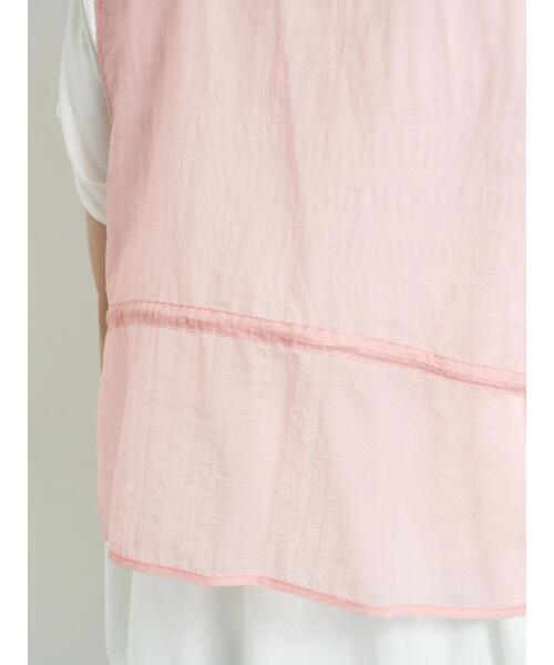 SM2（エスエムツー）の「シアーナイロンジップベスト（ベスト・レディース・ピンク/オフホワイト/カーキ/ブラック・F）」の11枚目の写真