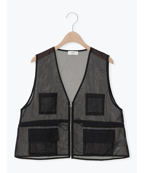 SM2（エスエムツー）の「シアーナイロンジップベスト（ベスト・レディース・ピンク/オフホワイト/カーキ/ブラック・F）」の16枚目の写真