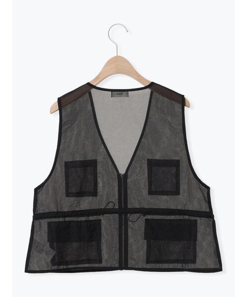 SM2（エスエムツー）の「シアーナイロンジップベスト（ベスト・レディース・ピンク/オフホワイト/カーキ/ブラック・F）」の17枚目の写真