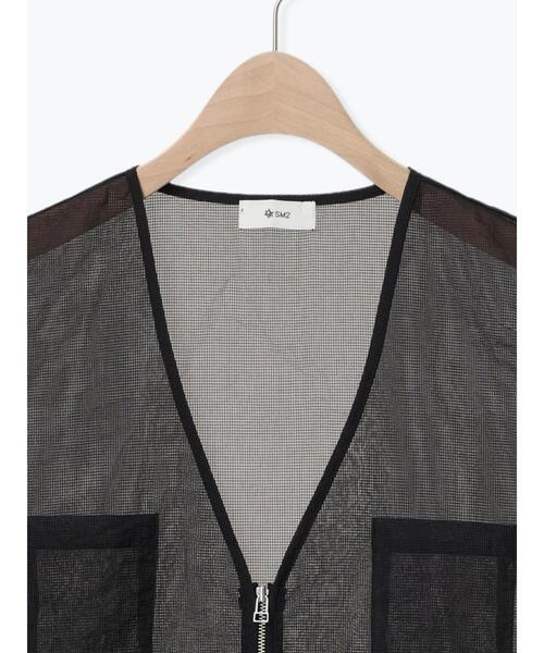 SM2（エスエムツー）の「シアーナイロンジップベスト（ベスト・レディース・ピンク/オフホワイト/カーキ/ブラック・F）」の18枚目の写真