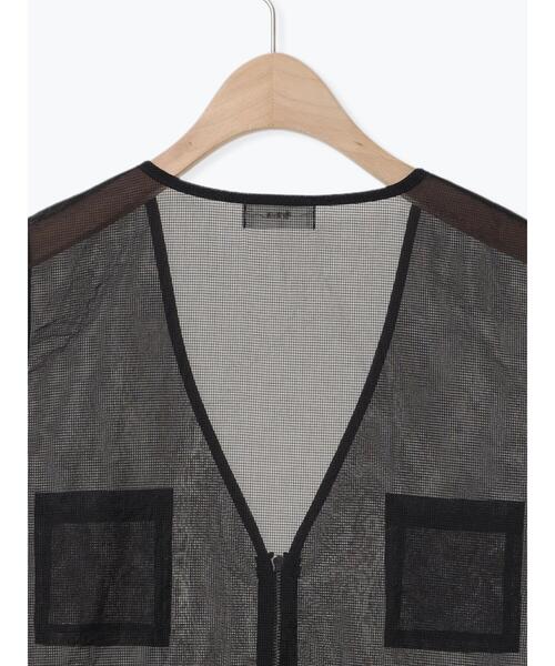 SM2（エスエムツー）の「シアーナイロンジップベスト（ベスト・レディース・ピンク/オフホワイト/カーキ/ブラック・F）」の21枚目の写真