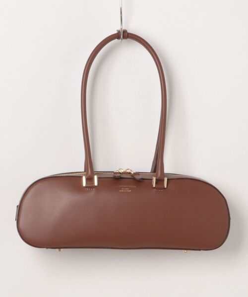 CHRISTIAN VILLA(クリスチャンヴィラ)の「【CHRISTIAN VILLA】レザーワイドミディアムショルダーバッグ(Q56365)(ショルダーバッグ・レディース・ブラウン/ブラック・ALL)」の9枚目の写真