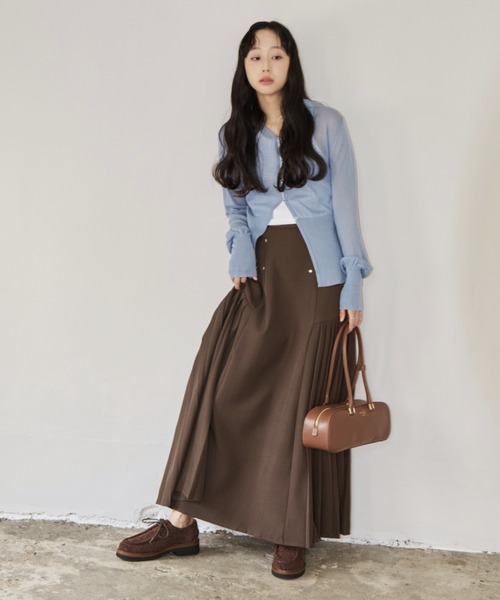 CHRISTIAN VILLA(クリスチャンヴィラ)の「【CHRISTIAN VILLA】レザーワイドミディアムショルダーバッグ(Q56365)(ショルダーバッグ・レディース・ブラウン/ブラック・ALL)」の8枚目の写真