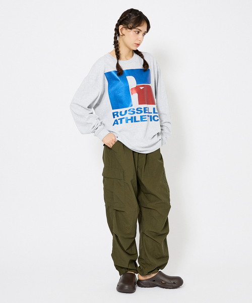 JACKSON MATISSE（ジャクソンマティス）の「【JACKSON MATISSE（ジャクソンマティス） × RUSSELL ATHLETIC（ラッセルアスレティック）】両面プリント ラメプリント ロングTシャツ ユニセックス（Tシャツ/カットソー・メンズ・グレー/ブラック/ホワイト・M/L/XL/XX-LARGE）」の11枚目の写真