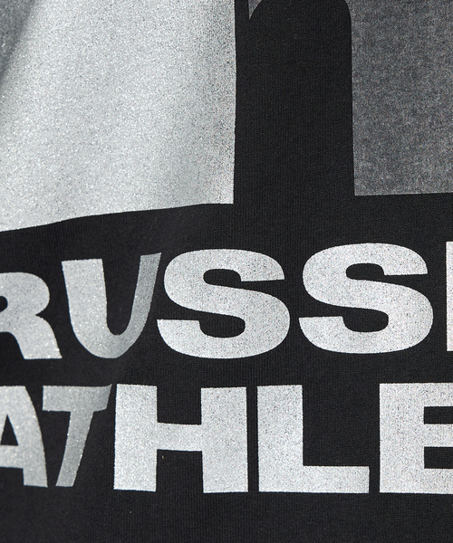 JACKSON MATISSE（ジャクソンマティス）の「【JACKSON MATISSE（ジャクソンマティス） × RUSSELL ATHLETIC（ラッセルアスレティック）】両面プリント ラメプリント ロングTシャツ ユニセックス（Tシャツ/カットソー・メンズ・グレー/ブラック/ホワイト・M/L/XL/XX-LARGE）」の4枚目の写真