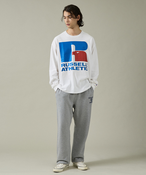 JACKSON MATISSE（ジャクソンマティス）の「【JACKSON MATISSE（ジャクソンマティス） × RUSSELL ATHLETIC（ラッセルアスレティック）】両面プリント ラメプリント ロングTシャツ ユニセックス（Tシャツ/カットソー・メンズ・グレー/ブラック/ホワイト・M/L/XL/XX-LARGE）」の20枚目の写真