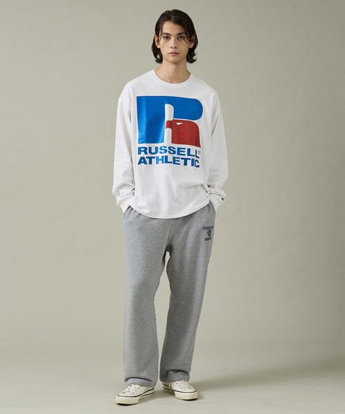 JACKSON MATISSE（ジャクソンマティス）の「【JACKSON MATISSE（ジャクソンマティス） × RUSSELL ATHLETIC（ラッセルアスレティック）】両面プリント ラメプリント ロングTシャツ ユニセックス（Tシャツ/カットソー・メンズ・グレー/ブラック/ホワイト・M/L/XL/XX-LARGE）」の19枚目の写真