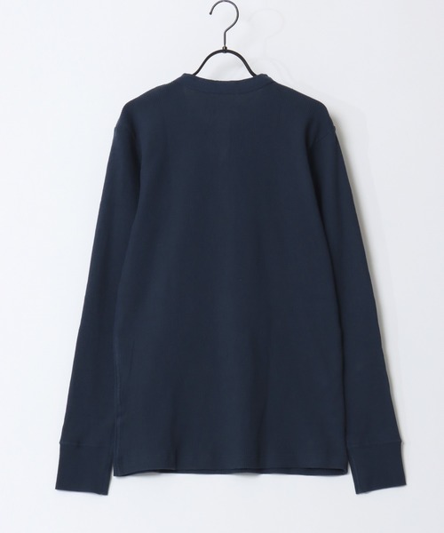 HANES(ヘインズ)の「Hanes/へインズ BEEFY/ビーフィー 無地 ワッフル/サーマル ヘンリーネック 長袖Tシャツ/ロングスリーブTシャツ/1P パックT/レディース メンズ(Tシャツ/カットソー・メンズ・ブラック/グレー/ネイビー/ホワイト・S/M/L/XL)」の16枚目の写真