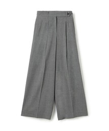 ウールジョーゼット タックワイドパンツ