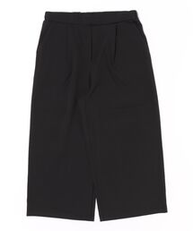 ポンチ素材タック使いワイドパンツ57丈
