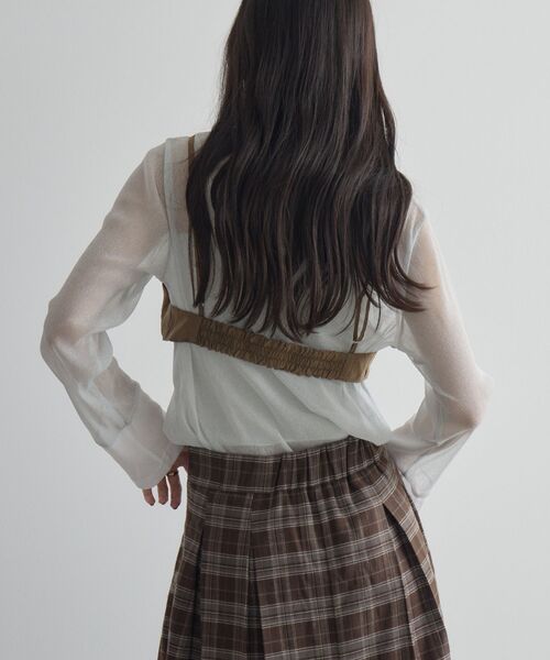 kivi(キヴィ)の「シャーリングビスチェ(その他トップス・レディース・ダークブラウン/チャコールグレー/ブラック・FREE)」の12枚目の写真