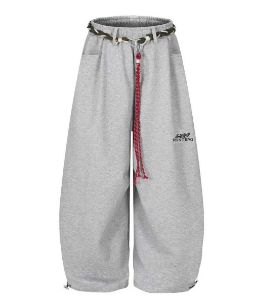 mushwear(マッシュウェア)の「ロープチェーン付き ワイドスウェットパンツ(スウェットパンツ・メンズ・グレー/ブラック・SMALL/MEDIUM/LARGE/X-LARGE)」の14枚目の写真