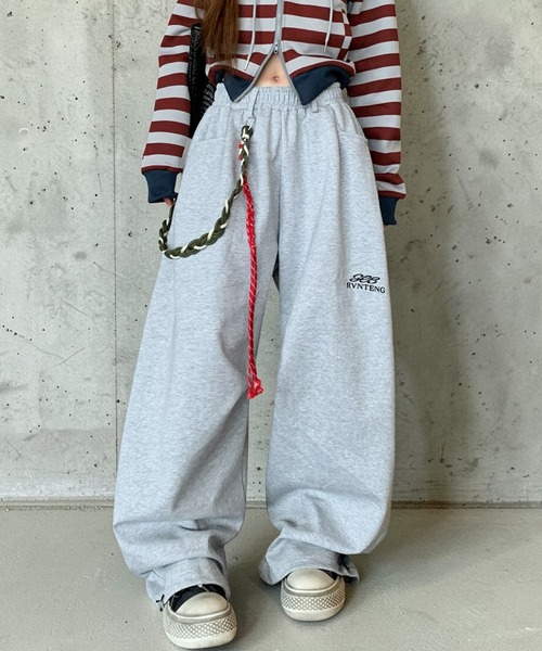 mushwear(マッシュウェア)の「ロープチェーン付き ワイドスウェットパンツ(スウェットパンツ・メンズ・グレー/ブラック・SMALL/X-LARGE/MEDIUM/LARGE)」の10枚目の写真