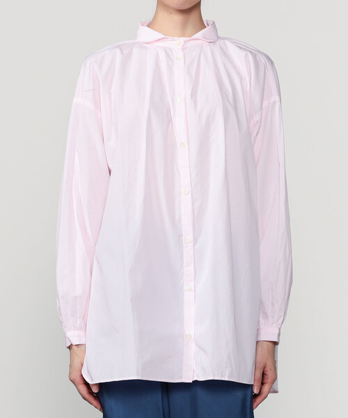 GALLEGO DESPORTES(ギャレゴデスポート)の「GALLEGO DESPORTES | コットン デザインカラー長袖シャツ WOMEN(シャツ/ブラウス・レディース・ピンク系その他・S)」の8枚目の写真