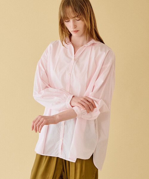 GALLEGO DESPORTES(ギャレゴデスポート)の「GALLEGO DESPORTES | コットン デザインカラー長袖シャツ WOMEN(シャツ/ブラウス・レディース・ピンク系その他・S)」の16枚目の写真