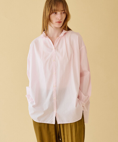 +ファンゴ GALLEGO DESPORTES | コットン デザインカラー長袖シャツ WOMEN