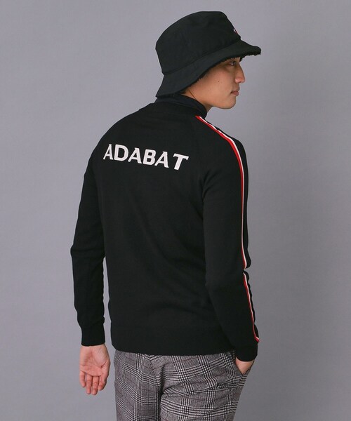 adabat（アダバット）の「【新レーベル ADABAT NAVY】スリーブラインセミモックニット（ニット/セーター・メンズ・ネイビー/ブラック/チャコールグレー・50/48/46）」の6枚目の写真